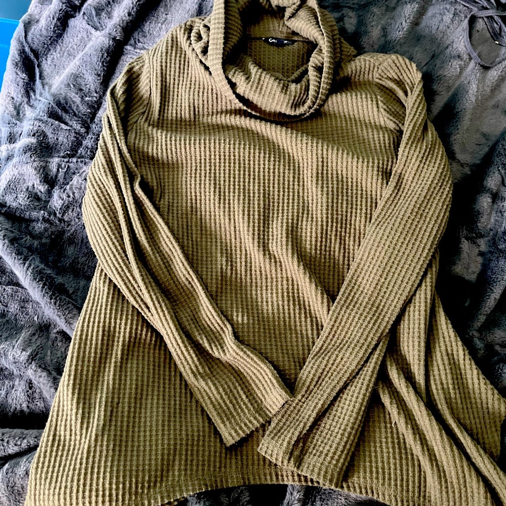Large olive green sweater